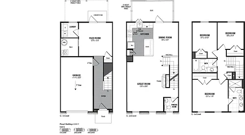 Floor plan 3 Bed 2.5 Bath TH-Q