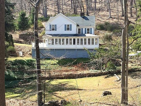 Gently sloping wooded lot