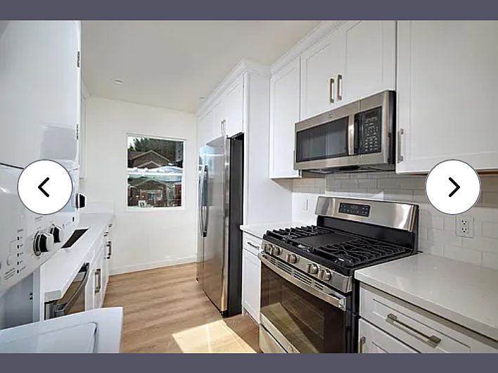 New kitchen has everything you want. Stainless matching appliances, subway tile splash, large refrigerator, pantry black fixtures and light and bright.