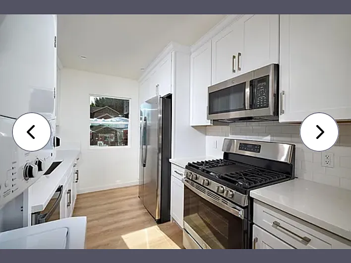 New kitchen has everything you want. Stainless matching appliances, subway tile splash, large refrigerator, pantry black fixtures and light and bright.