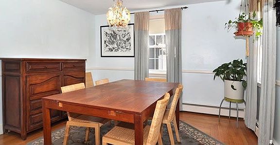 Formal Dining Room With Built-In China Cabinet