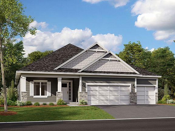 Sycamore II Elevation E 3-Car Optional Stone