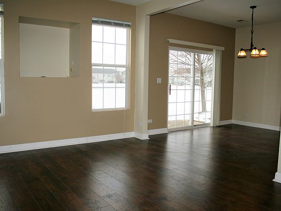 View from living room to dining room