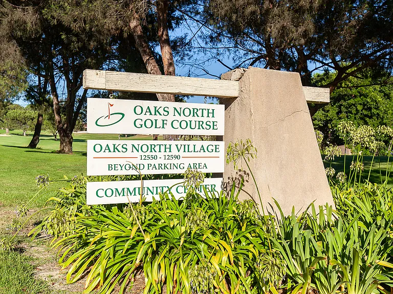 The Oaks North Golf Course winds its way throughout the Community.