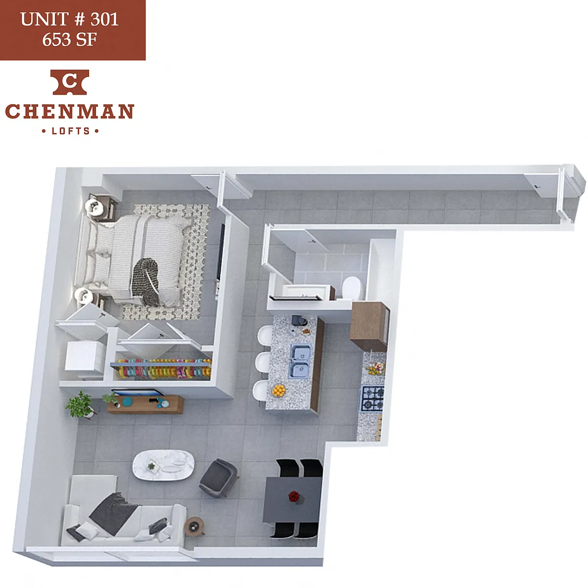 Floor plan Chenman Lofts 301