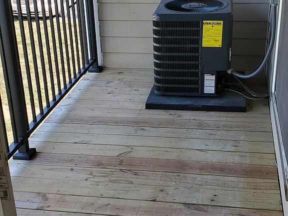 Balcony with updated HVAC