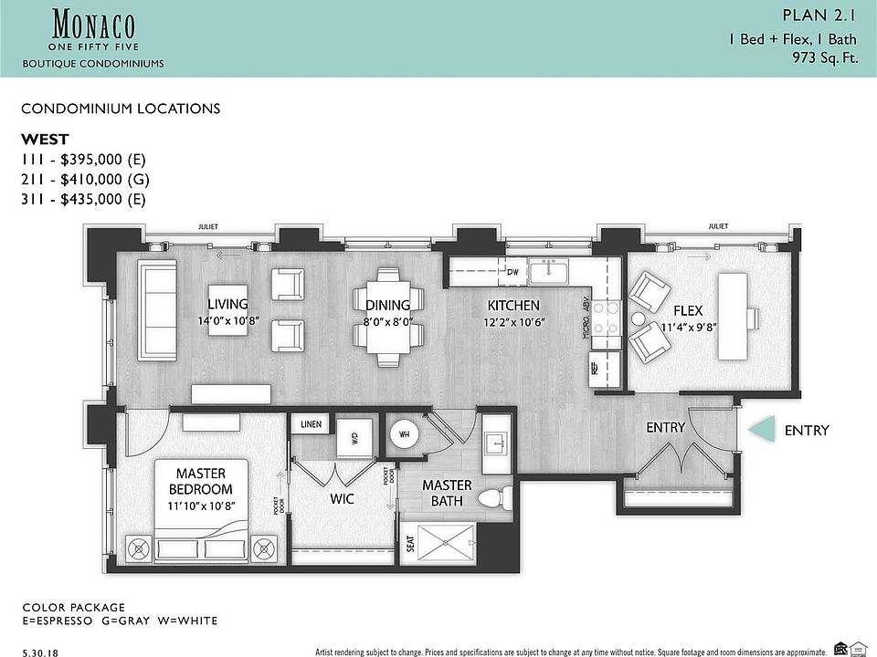 1st image of 155 S Monaco Pkwy #211