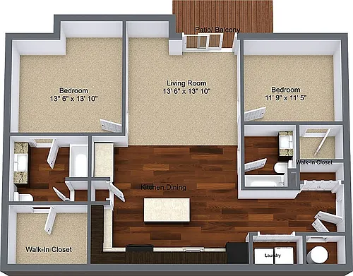 Floor plan 2 Bedroom