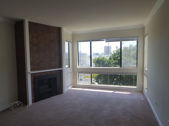 Living Room with working gas fireplace
