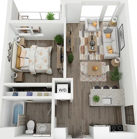1 Bed / 1 Bath - 623 SF 1 Bed / 1 Bath - 623 SF