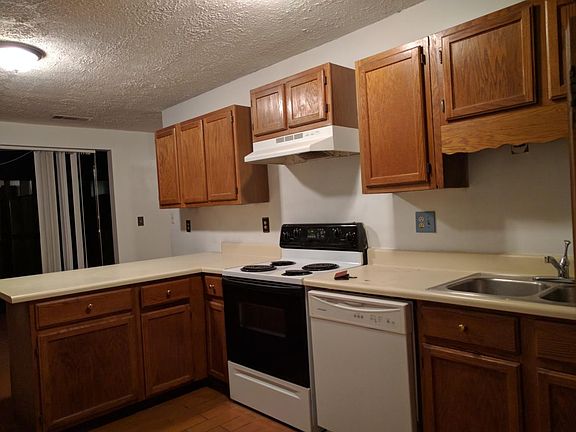 Stove and dishwaher and kitchen cabinets