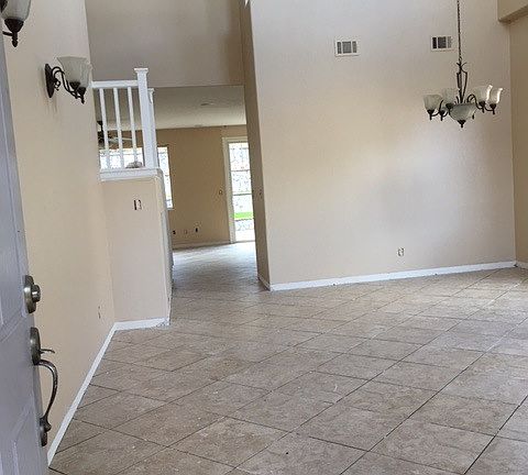 entry to living room/ dining room