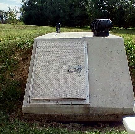 Storm shelter seats 12