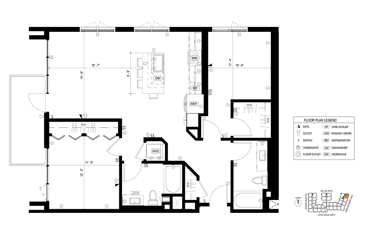 Floor plan C2 2 Bedroom