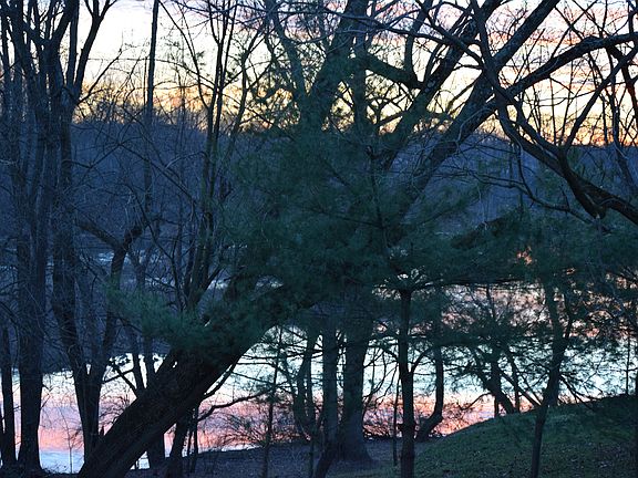 Sunset in back yard creek.