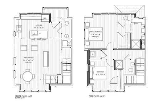 Floor plan Dunn & Davis - 2 Bedroom Samuel