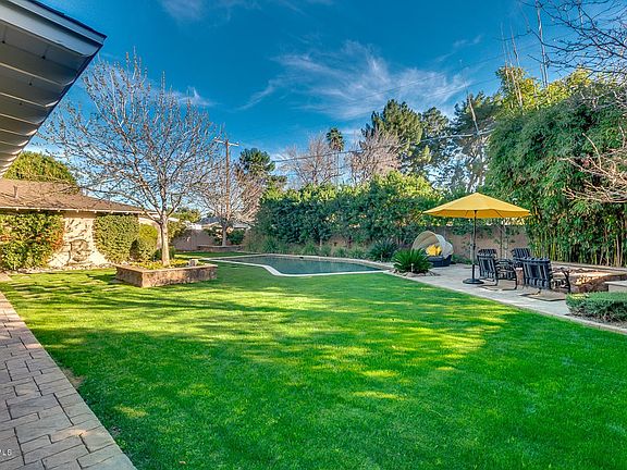 Grassy backyard & pool