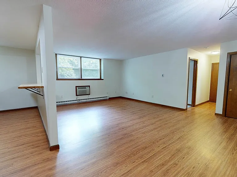 Oversized living and dining room.