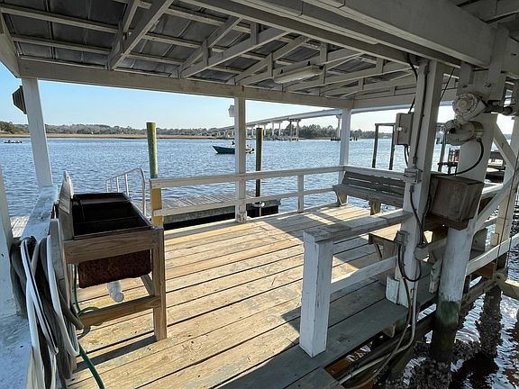 Dock with sitting area