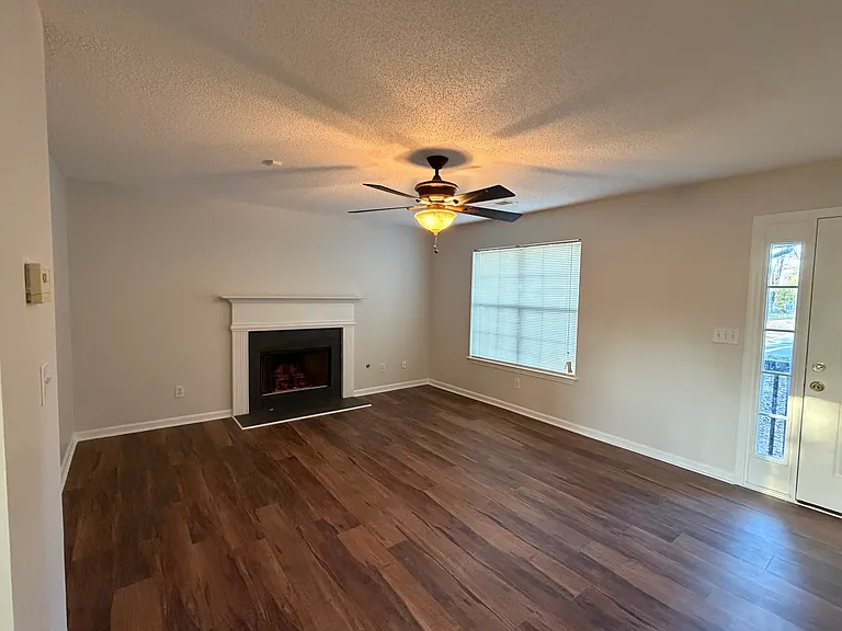 Living room with fire place