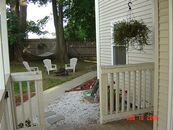 privacy fenced backyard