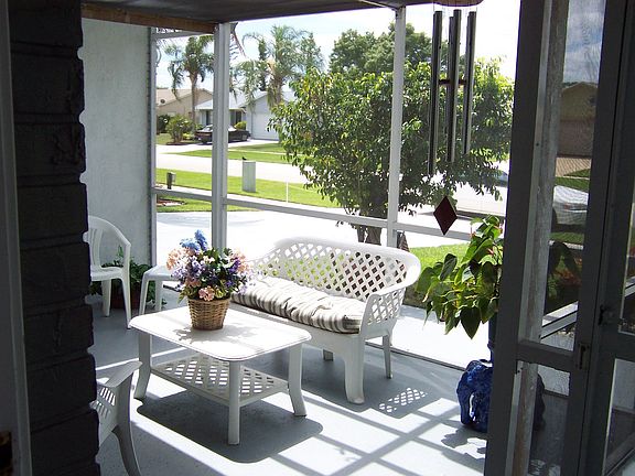 View looking out front porch