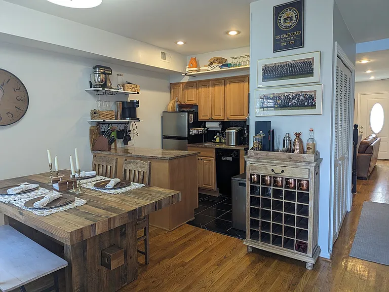 Dining area overlooking kitchen