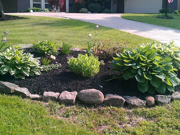 Frontyard flower bed