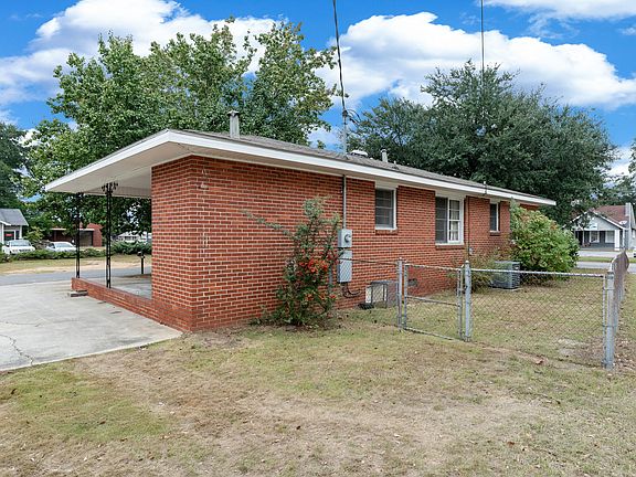 Back yard with fenced area.