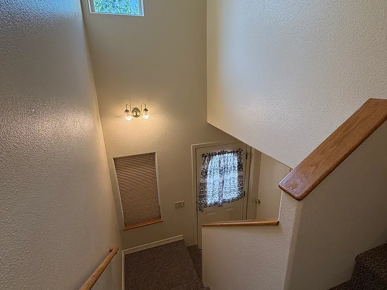 Looking back down the stairs.