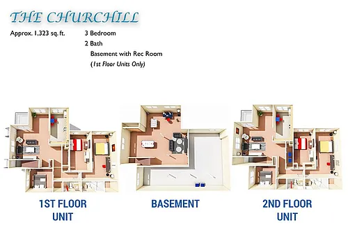 Floor plan The Churchill + Basement