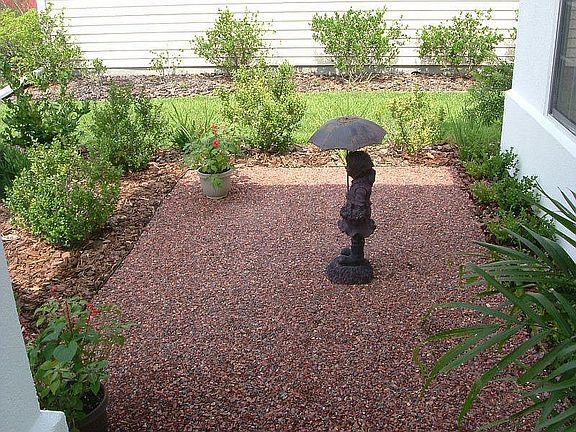 Rain Girl in Front Patio