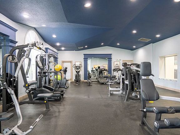 Work out in the well equipped fitness center