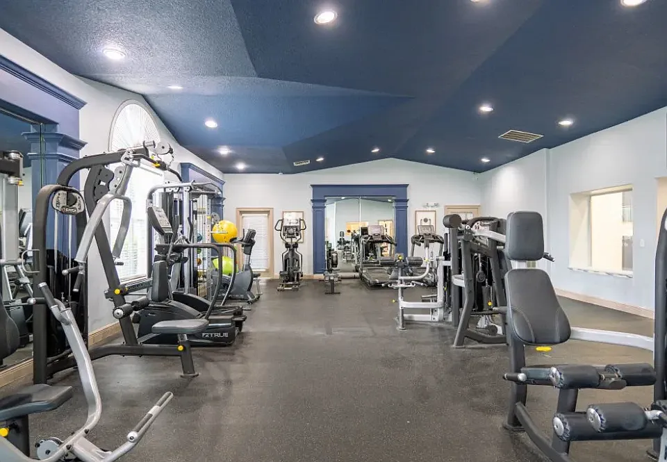 Work out in the well equipped fitness center