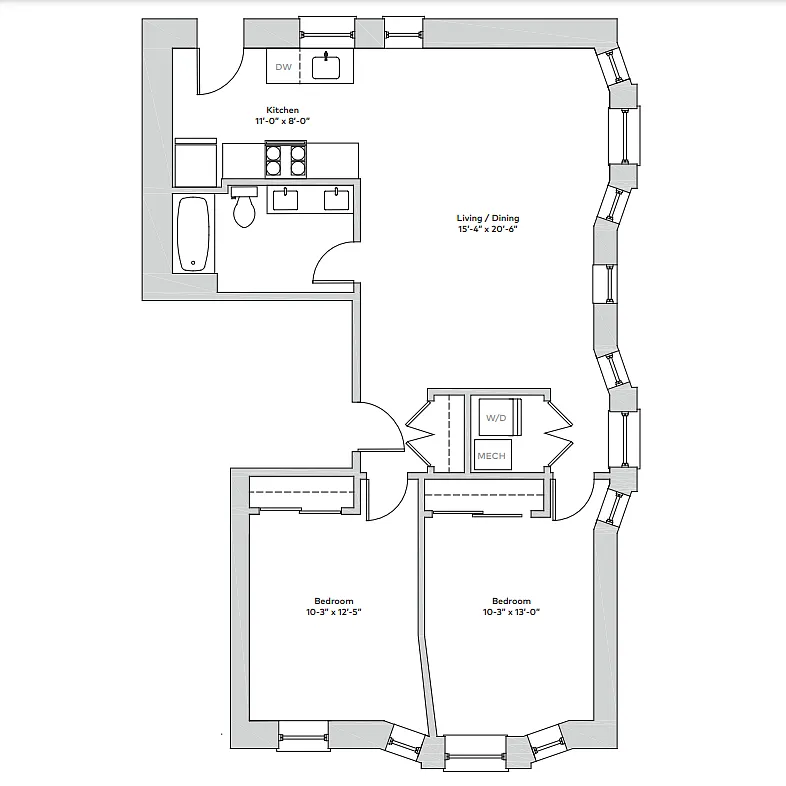 Floor plan 1154-2bA
