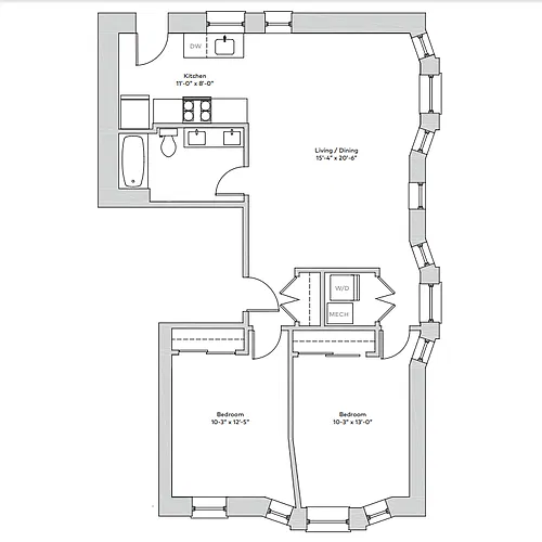 Floor plan 1154-2bA