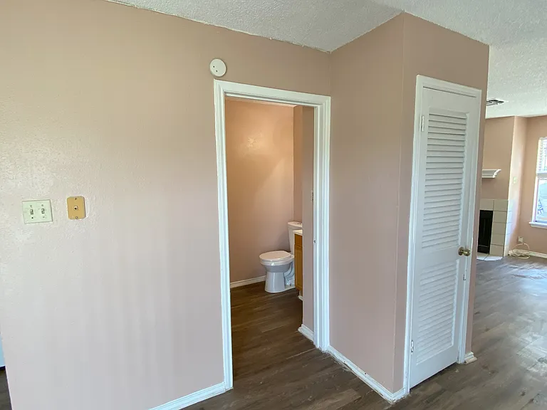 Dining area and utility closet