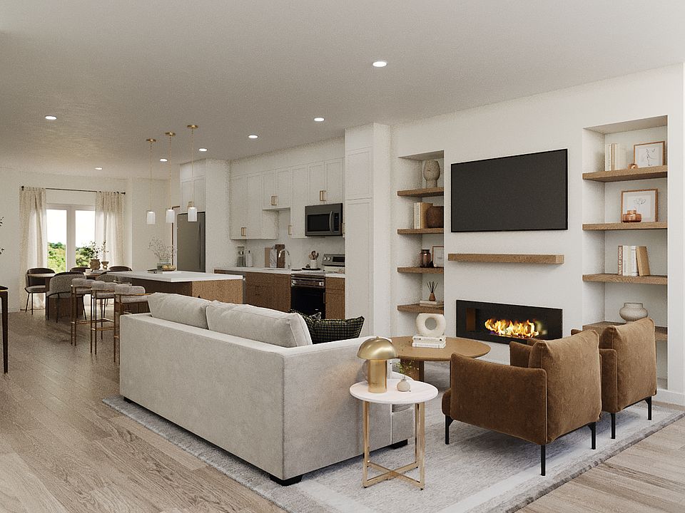 Townhome Living Room and Kitchen