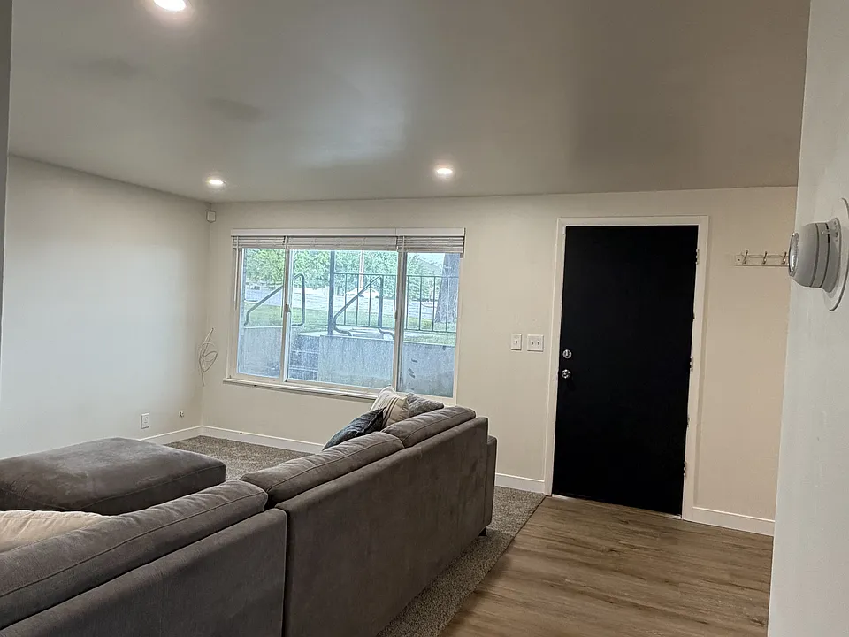 Living room front door view