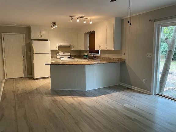 Kitchen with large eat in area