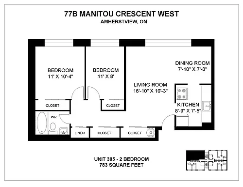 Floor plan 2 Bedroom