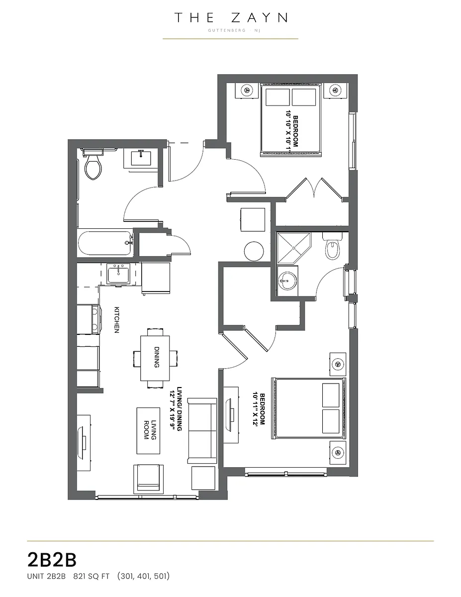 Floor plan Two Bedroom