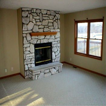 Living Room With Fireplace