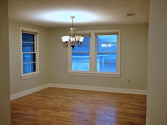 Dining room, which looks out into the back yard.