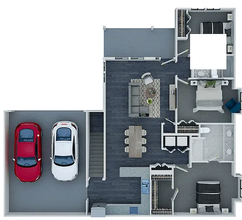 Floor plan 4-Bed Villa with basement