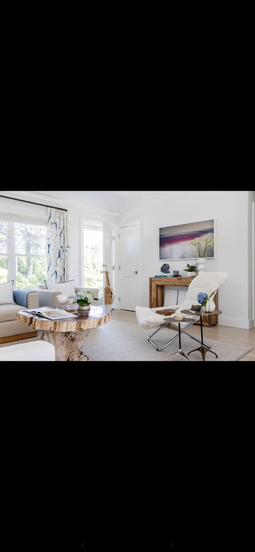 Open Living Room With Picture Frame TV