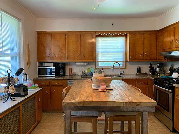 Kitchen with stainless steel appliances