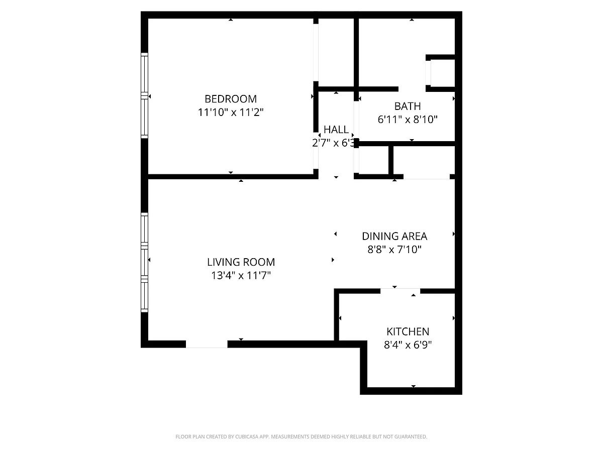 Floor plan 1 Bed 1 Bath