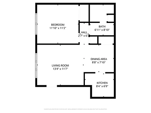 Floor plan 1 Bed 1 Bath