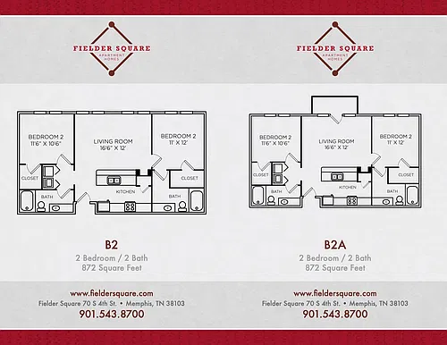 Floor plan B2 Two Bedroom